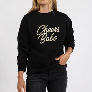 Brunette the label ‘Cheers Babe’ crew neck sweatshirt